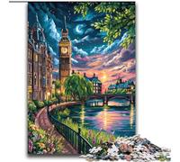 Rompecabezas para Adultos 2000 Rompecabezas Londres de Noche para Mayores de 14 años Juego desafío único Juegos Familiares Regalos de cumpleaños de Navidad 70x100cm