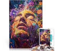 Rompecabezas para Adultos 2000 Rompecabezas Retrato Abstracto con Flores Hecho de cartón para Mayores de 14 años Decoración del hogar como Regalo para Toda la Familia y Amigos. tamaño:70x100cm