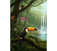 Rompecabezas para Adultos 30 Piezas, Puzzle 30 Piezas Adultos Selva Tropical, 25x20cm Puzzles Desafiante Aves con Letras en la Parte Posterior sin Polvo, Relax Regalo para Mujeres y Hombres