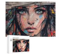 Rompecabezas para Adultos 300 PCS Abstract Collage Portrait Artwork Rompecabezas para Adultos Juego De Ingenio Decoración Perfecta Cumpleaños Y Navidad 300 PCS