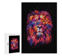 Rompecabezas para Adultos 300 PCS Abstract King Lion Rompecabezas para Adultos Juegos Familiares Corte De Precisión Cumpleaños Y Navidad 300 PCS