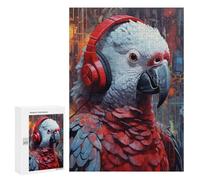 Rompecabezas para Adultos 300 PCS African Grey Parrot Rompecabezas para Adolescentes Juego De Ingenio Análisis Y Lógica 300 PCS
