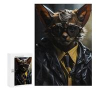 Rompecabezas para Adultos 300 PCS Agent Bat Funny Animal Rompecabezas para Adultos Juegos Relajantes Mejora La Memoria Cumpleaños Y Navidad 300 PCS