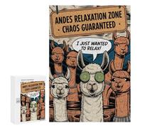 Rompecabezas para Adultos 300 PCS Alpaca Relaxation Zone Rompecabezas para Adultos Juegos Relajantes Difícil Regalos para Amigos Y Familiares 300 PCS