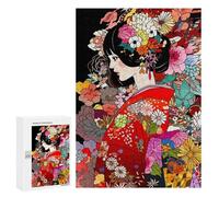 Rompecabezas para Adultos 300 PCS Ancient Japan Kimono Girl Rompecabezas para Adultos Juegos Relajantes Mejora La Memoria Cumpleaños Y Navidad 300 PCS