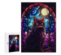 Rompecabezas para Adultos 300 PCS Anggora Cat Abstract Juego De Rompecabezas para Ejercitar La Mente Corte De Precisión Interacción Entre Padres E Hijos 300 PCS