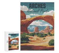 Rompecabezas para Adultos 300 PCS Arches National Park Juego De Rompecabezas para Ejercitar La Mente Corte De Precisión Interacción Entre Padres E Hijos 300 PCS