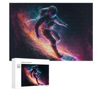 Rompecabezas para Adultos 300 PCS Astronaut Surfing in Space -12 Rompecabezas para Adultos Juegos Divertidos Pero Regalos Divertidos Y Humorísticos para Amigos Y Familiares 300 PCS