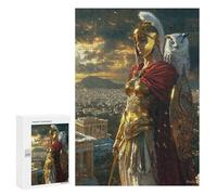 Rompecabezas Para Adultos 300 PCS Athena, Goddess of Wisdom And War - Guardian of Ancient Power Juego De Rompecabezas Para Ejercitar La Mente Corte De Precisión Interacción Entre Padres E Hijos 300 PC