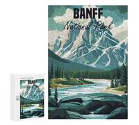 Rompecabezas para Adultos 300 PCS Banff National Park Rompecabezas para Adultos Juegos Familiares Regalo De Cumpleaños Regalos De Cumpleaños 300 PCS