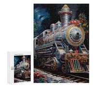 Rompecabezas para Adultos 300 PCS Christmas Steam Train Magic Rompecabezas para Adultos Juego De Ingenio Decoración Perfecta Cumpleaños Y Navidad 300 PCS