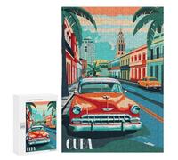 Rompecabezas para Adultos 300 PCS Classic Cuba Juego De Rompecabezas para Ejercitar La Mente Corte De Precisión Interacción Entre Padres E Hijos 300 PCS