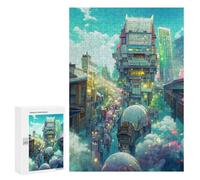 Rompecabezas para Adultos 300 PCS Cloud Cityscape Futuristic Urban Fantasy Rompecabezas para Adultos Juguete Decoración De Pared Regalos para Mujeres Gran Regalo para Juegos 300 PCS