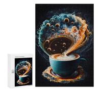Rompecabezas para Adultos 300 PCS Coffee Planet Rompecabezas para Adultos Juegos Familiares Decoración del Hogar Regalos para Amigos Y Familiares 300 PCS