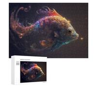 Rompecabezas para Adultos 300 PCS Colorful Cosmic Fish Artwork -1 Rompecabezas para Adultos Juegos Divertidos Pero Regalos Divertidos Y Humorísticos para Amigos Y Familiares 300 PCS