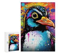 Rompecabezas para Adultos 300 PCS Colorful Penguin Art Print-1 Rompecabezas para Adultos Juego De Ingenio Decoración Perfecta Cumpleaños Y Navidad 300 PCS