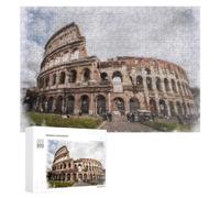 Rompecabezas para Adultos 300 PCS Colosseum Ancient Roman Landmark Rompecabezas para Adultos Juegos Divertidos Pero Regalos Divertidos Y Humorísticos para Amigos Y Familiares 300 PCS
