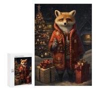 Rompecabezas para Adultos 300 PCS Come Home Fox Xmas Rompecabezas para Adultos Juegos Relajantes Mejora La Memoria Cumpleaños Y Navidad 300 PCS