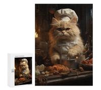 Rompecabezas para Adultos 300 PCS Cooking Cat Kitchen Rompecabezas para Adultos Juegos Relajantes Regalo De Cumpleaños Gran Regalo para Jugar 300 PCS