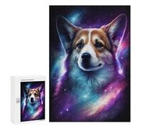 Rompecabezas para Adultos 300 PCS Cosmic Corgi Portrait-5 Rompecabezas para Adolescentes: Mejora La Memoria, Entrena Tu Cerebro Y Tus Manos. Regalos para Reducir El Estrés 300 PCS