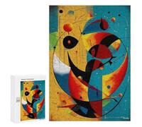 Rompecabezas Para Adultos 300 PCS Cosmic Crescents And Orbits - Mid-Century Modern Abstract Geometry Rompecabezas Para Adultos Juegos Familiares Alivia El Estrés Regalo De Cumpleaños, Regalos, 300 PCS