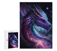 Rompecabezas para Adultos 300 PCS Cosmic Dragon Artwork-2 Rompecabezas para Adultos Actividades Familiares Entrena Tu Cerebro Y Tus Manos Juego De Desafío Único 300 PCS