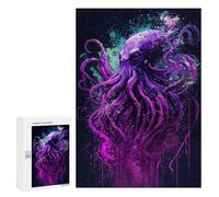 Rompecabezas para Adultos 300 PCS Cosmic Fantasy Octopus Rompecabezas para Adolescentes Juegos Familiares Difícil Difícil 300 PCS