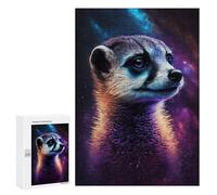 Rompecabezas para Adultos 300 PCS Cosmic Meerkat Portrait-6 Rompecabezas para Adultos Análisis Y Lógica Entrena Tu Cerebro Y Tus Manos Juguete Juego Intelectual 300 PCS