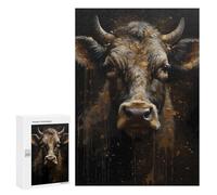 Rompecabezas para Adultos 300 PCS Cow Sweet Juego De Rompecabezas para Ejercitar La Mente Corte De Precisión Interacción Entre Padres E Hijos 300 PCS