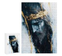 Rompecabezas para Adultos 300 PCS Crowned Jesus in Marble Rompecabezas para Adolescentes Juego De Ingenio Análisis Y Lógica 300 PCS