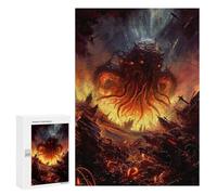 Rompecabezas para Adultos 300 PCS Cthulhu Rising The End Times Rompecabezas para Adultos Juegos Divertidos Pero Regalos Divertidos Y Humorísticos para Amigos Y Familiares 300 PCS