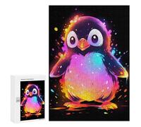 Rompecabezas para Adultos 300 PCS Cute Colorful Penguin Rompecabezas para Adolescentes Juego De Ingenio Análisis Y Lógica 300 PCS
