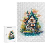 Rompecabezas para Adultos 300 PCS Cute House Rabbit Rompecabezas para Adultos Juegos Relajantes Mejora La Memoria Cumpleaños Y Navidad 300 PCS