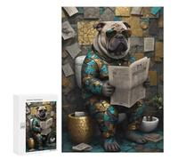 Rompecabezas para Adultos 300 PCS Dog Meme Kintsugi Rompecabezas para Adultos Juegos Relajantes Mejora La Memoria Cumpleaños Y Navidad 300 PCS