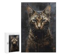 Rompecabezas para Adultos 300 PCS Egyptian MAU Cat Respected Juego De Rompecabezas para Ejercitar La Mente Corte De Precisión Interacción Entre Padres E Hijos 300 PCS