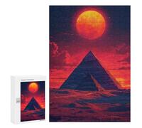 Rompecabezas para Adultos 300 PCS Egyptian Pyramid Sunset Rompecabezas para Adolescentes Juegos Familiares Difícil Difícil 300 PCS
