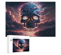 Rompecabezas para Adultos 300 PCS Electric Skull Mystic Energy -1 Rompecabezas para Adultos Juguetes Antiestrés Decoración del Hogar Cumpleaños Y Navidad 300 PCS