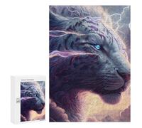 Rompecabezas para Adultos 300 PCS Electric Tiger Fantasy Artwork -1 Rompecabezas para Adolescentes Juegos Familiares Difícil Difícil 300 PCS