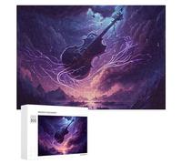 Rompecabezas para Adultos 300 PCS Electric Violin in Stormy Sky -1 Rompecabezas para Adultos Juegos Relajantes Una Obra De Arte Regalo De Cumpleaños, Regalos, 300 PCS