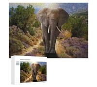 Rompecabezas para Adultos 300 PCS Elephant in The Wild A Journey Through Nature's Landscape Rompecabezas para Adultos Juguete Decoración De Pared Regalos para Mujeres Gran Regalo para Juegos 300 PCS