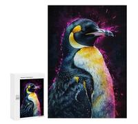 Rompecabezas para Adultos 300 PCS Emperor Penguin Watercolor Rompecabezas para Adultos Juego Práctico Mejora La Memoria Regalos para Amigos Y Familiares 300 PCS