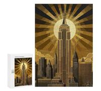 Rompecabezas para Adultos 300 PCS Empire State Building Art Rompecabezas Juegos Relajantes Análisis Y Lógica Cumpleaños Y Navidad 300 PCS