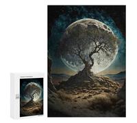 Rompecabezas para Adultos 300 PCS Enchanted Desert Moonlit Scene Rompecabezas para Adultos Análisis Y Lógica Entrena Tu Cerebro Y Tus Manos Juguete Juego Intelectual 300 PCS