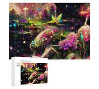 Rompecabezas para Adultos 300 PCS Enchanted Garden of Colors Rompecabezas para Adolescentes Juego De Ingenio Carrera De Velocidad De Manos Regalos De Cumpleaños Y Únicos 300 PCS