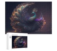 Rompecabezas para Adultos 300 PCS Enchanted Peacock A Vision of Color and Light -1 Rompecabezas para Adultos Juego De Ingenio Decoración Perfecta Cumpleaños Y Navidad 300 PCS