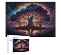 Rompecabezas para Adultos 300 PCS Enchanted Stormscape with Ancient Tree Rompecabezas para Adultos Juguete Decoración De Pared Regalos para Mujeres Gran Regalo para Juegos 300 PCS