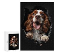 Rompecabezas para Adultos 300 PCS English Springer Spaniel Rompecabezas para Adultos Juegos Relajantes Mejora La Memoria Difícil Y Desafiante 300 PCS