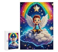 Rompecabezas para Adultos 300 PCS Fairy Rainbow Boy Rompecabezas para Adultos Juego Práctico Corte De Precisión Juego Desafiante Regalos 300 PCS