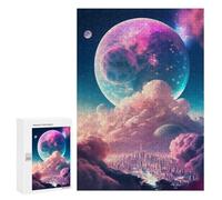 Rompecabezas para Adultos 300 PCS Fantasy Cloud Cityscape -2 Rompecabezas para Adultos Juegos Relajantes Mejora La Memoria Cumpleaños Y Navidad 300 PCS