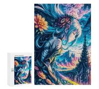 Rompecabezas para Adultos 300 PCS Fantasy Floral Journey Rompecabezas para Adultos Juegos Divertidos Pero Regalos Divertidos Y Humorísticos para Amigos Y Familiares 300 PCS